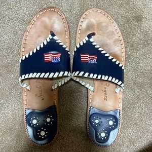 Jack Rogers Stars & Stripes American Flag Size 8 with Box